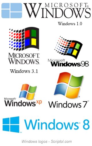 Windows logo over time